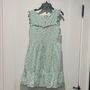 GAP size 8 mint flowered dress